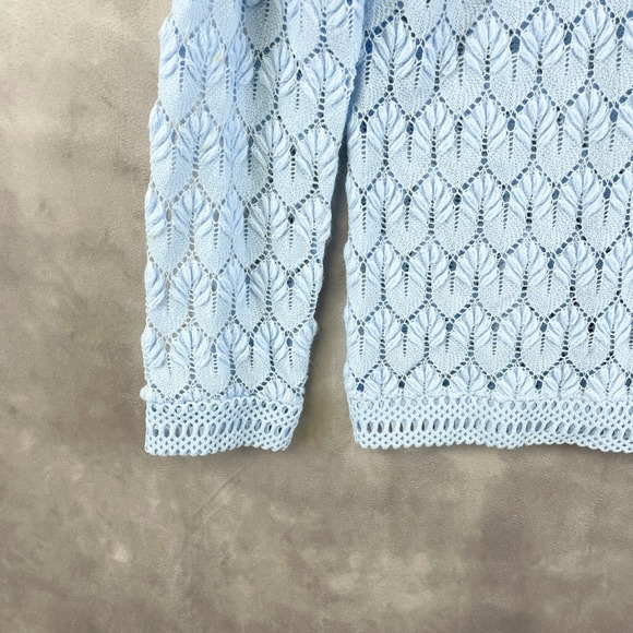 Vintage Montgomery Ward Womens 60s 70s Crochet Cardigan Japan Coquette Cottage - Picture 3 of 11